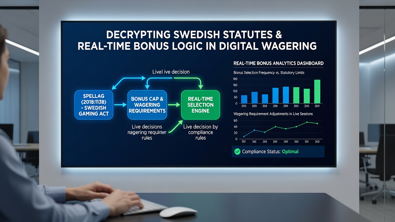 Regulatory compliance flowchart illustrating how Swedish statutes govern dynamic bonus delivery on wagering platforms